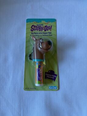 Vintage Scooby-Doo Lip Balm with Zipper Pull Kid Care Cartoon Network - NEW